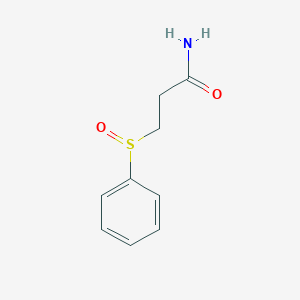molecular formula C9H11NO2S B14673449 3-(Benzenesulfinyl)propanamide CAS No. 49639-35-2