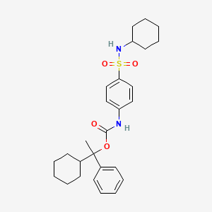 molecular formula C27H36N2O4S B14673459 (1-cyclohexyl-1-phenylethyl) N-[4-(cyclohexylsulfamoyl)phenyl]carbamate CAS No. 35819-82-0