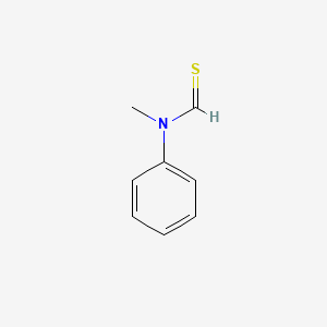 molecular formula C8H9NS B14673469 Methanethioamide, N-methyl-N-phenyl- CAS No. 36325-39-0