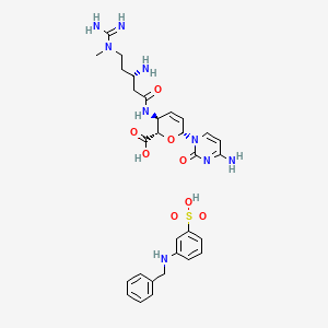 molecular formula C30H39N9O8S B14673491 Blasticidin S, (benzylamino)benzenesulfonate CAS No. 38162-93-5