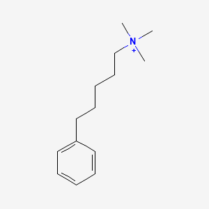 molecular formula C14H24N+ B14673513 Benzenepentanaminium, N,N,N-trimethyl- CAS No. 39949-55-8