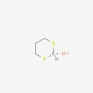 molecular formula C4H7LiS2 B14673545 Lithium 1,3-dithian-2-ide CAS No. 36049-90-8