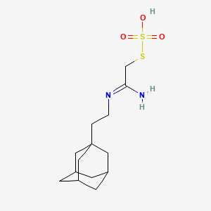 molecular formula C14H24N2O3S2 B14673550 S-((N-1-Adamantylamidino)methyl) hydrogen thiosulfate CAS No. 40283-73-6