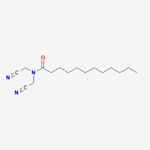 molecular formula C16H27N3O B14673608 N,N-bis(cyanomethyl)dodecanamide CAS No. 36130-47-9