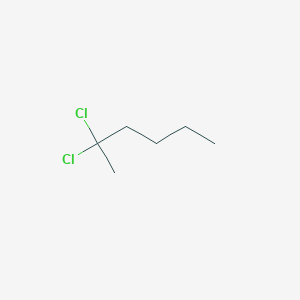 molecular formula C6H12Cl2 B14673609 2,2-Dichlorohexane CAS No. 42131-89-5