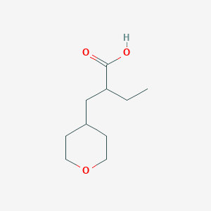 molecular formula C10H18O3 B1467362 2-(Oxan-4-ylmethyl)butanoic acid CAS No. 1247454-31-4