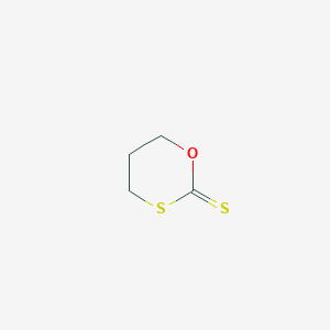 molecular formula C4H6OS2 B14673623 1,3-Oxathiane-2-thione CAS No. 34057-38-0