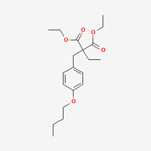 molecular formula C20H30O5 B14673634 Diethyl [(4-butoxyphenyl)methyl](ethyl)propanedioate CAS No. 34928-35-3