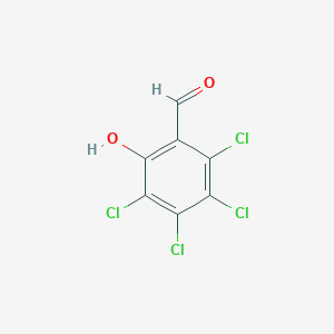 molecular formula C7H2Cl4O2 B14673654 Benzaldehyde, tetrachloro-2-hydroxy CAS No. 39871-67-5