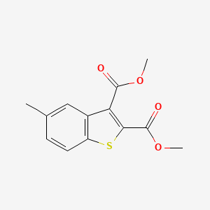molecular formula C13H12O4S B14673676 Dimethyl 5-methyl-1-benzothiophene-2,3-dicarboxylate CAS No. 41892-85-7