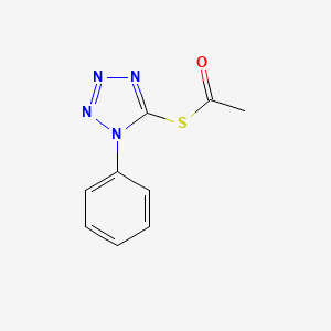 molecular formula C9H8N4OS B14673695 S-(1-Phenyl-1H-tetrazol-5-yl) ethanethioate CAS No. 42105-51-1