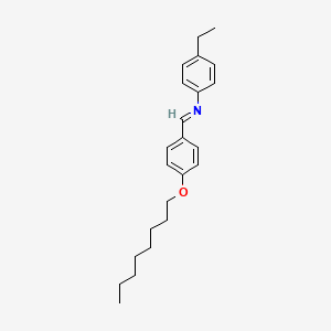 molecular formula C23H31NO B14673790 N-(4-ethylphenyl)-1-(4-octoxyphenyl)methanimine CAS No. 35372-18-0