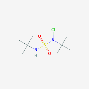 molecular formula C8H19ClN2O2S B14673791 N,N'-Di-tert-butyl-N-chlorosulfuric diamide CAS No. 42028-71-7