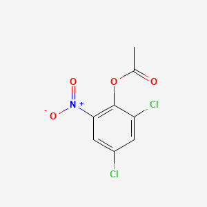 molecular formula C8H5Cl2NO4 B14673807 Acetic acid, (2,4-dichloro-6-nitrophenyl) ester CAS No. 37169-10-1