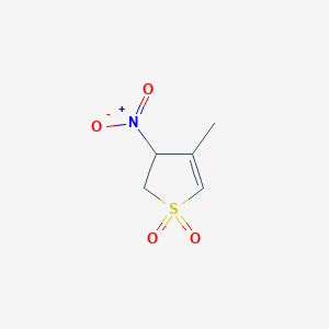 molecular formula C5H7NO4S B14673831 4-Methyl-3-nitro-2,3-dihydro-1H-1lambda~6~-thiophene-1,1-dione CAS No. 35726-00-2