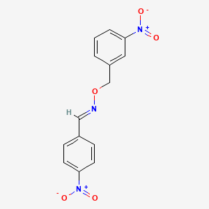 molecular formula C14H11N3O5 B14673893 p-Nitrobenzaldehyde O-(m-nitrobenzyl)oxime CAS No. 33215-60-0