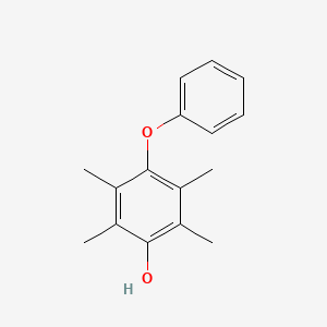 molecular formula C16H18O2 B14673958 2,3,5,6-Tetramethyl-4-phenoxyphenol CAS No. 34238-76-1