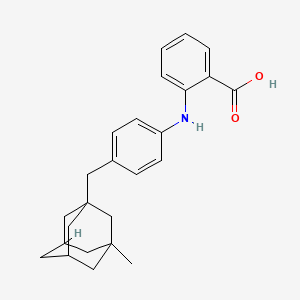 molecular formula C25H29NO2 B14673970 N-(4-(3-Methyl-1-adamantylmethyl)phenyl) anthranilic acid CAS No. 34701-96-7