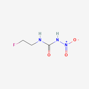 molecular formula C3H6FN3O3 B14673986 Urea, 1-(2-fluoroethyl)-3-nitro- CAS No. 33021-92-0