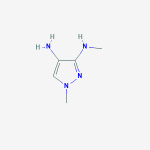 molecular formula C5H10N4 B146740 N3,1-Dimethyl-1H-pyrazole-3,4-diamine CAS No. 131311-56-3