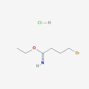 molecular formula C6H13BrClNO B14674119 Ethyl 4-bromobutanecarboximidate hydrochloride 