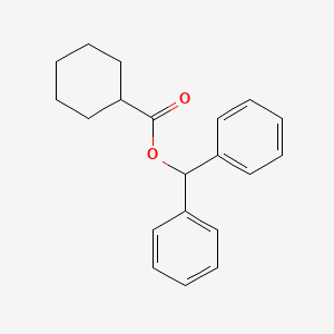 molecular formula C20H22O2 B14674175 Cyclohexanecarboxylic acid, diphenylmethyl ester CAS No. 39868-88-7