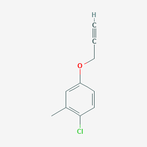 molecular formula C10H9ClO B14674202 Benzene, 1-chloro-2-methyl-4-(2-propynyloxy)- CAS No. 33133-30-1
