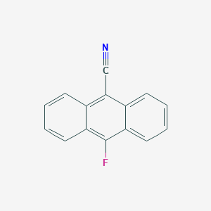 molecular formula C15H8FN B14674279 10-Fluoroanthracene-9-carbonitrile CAS No. 35516-40-6