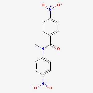 molecular formula C14H11N3O5 B14674301 N-Methyl-4-nitro-N-(4-nitrophenyl)benzamide CAS No. 33675-69-3
