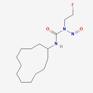 molecular formula C15H28FN3O2 B14674380 Urea, 1-cyclododecyl-3-(2-fluoroethyl)-3-nitroso- CAS No. 33024-43-0