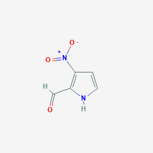 molecular formula C5H4N2O3 B14674396 3-Nitro-1H-pyrrole-2-carbaldehyde 