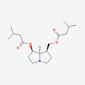 molecular formula C18H31NO4 B14674427 Platynecine 7,9-isovalerate diester CAS No. 39818-21-8