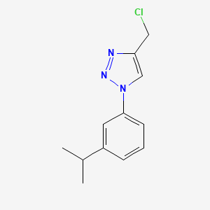 molecular formula C12H14ClN3 B1467445 4-(chloromethyl)-1-[3-(propan-2-yl)phenyl]-1H-1,2,3-triazole CAS No. 1248047-90-6