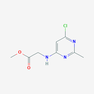 molecular formula C8H10ClN3O2 B1467448 Methyl 2-[(6-chloro-2-methylpyrimidin-4-yl)amino]acetate CAS No. 1250513-70-2