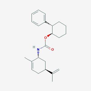 molecular formula C23H31NO2 B146745 5-Isopropenyl-2-methyl-1-(N-(2-phenylcyclohexyloxycarbonyl)amino)-2-cyclohexene CAS No. 132646-18-5
