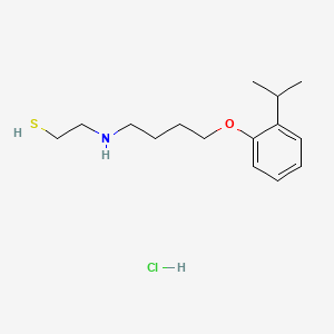 molecular formula C15H26ClNOS B14674511 Ethanethiol, 2-((4-(2-isopropylphenoxy)butyl)amino)-, hydrochloride CAS No. 38920-71-7