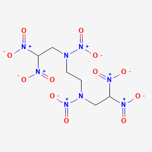 molecular formula C6H10N8O12 B14674519 N-(2,2-dinitroethyl)-N-[2-[2,2-dinitroethyl(nitro)amino]ethyl]nitramide CAS No. 41792-58-9