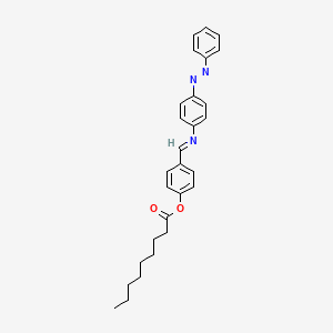 molecular formula C28H31N3O2 B14674533 4-[(E)-({4-[(E)-Phenyldiazenyl]phenyl}imino)methyl]phenyl nonanoate CAS No. 37177-43-8