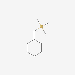 molecular formula C10H20Si B14674539 Silane, (cyclohexylidenemethyl)trimethyl- CAS No. 38329-94-1