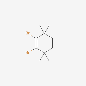 molecular formula C10H16Br2 B14674557 1,2-Dibromo-3,3,6,6-tetramethylcyclohex-1-ene CAS No. 37490-74-7