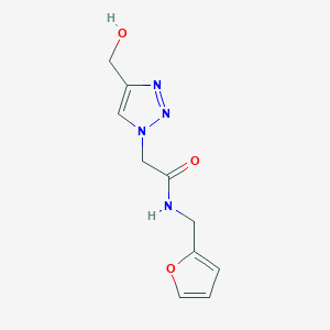 N-(furan-2-ylmethyl)-2-(4-(hydroxymethyl)-1H-1,2,3-triazol-1-yl)acetamide