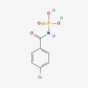 molecular formula C7H7BrNO4P B14674580 N-(4-Bromobenzoyl)phosphoramidic acid CAS No. 40569-25-3