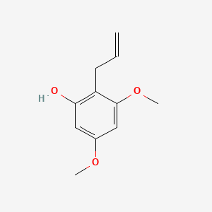 molecular formula C11H14O3 B14674588 Phenol, 3,5-dimethoxy-2-(2-propenyl)- CAS No. 32977-07-4