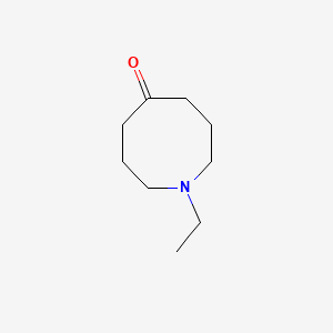 molecular formula C9H17NO B14674592 Hexahydroazocine-5-one, 1-ethyl- CAS No. 37727-90-5