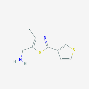 (4-Methyl-2-(thiophen-3-yl)thiazol-5-yl)methanamine