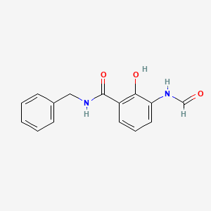 molecular formula C15H14N2O3 B14674648 N-Benzyl-3-formamido-2-hydroxybenzamide CAS No. 34999-29-6