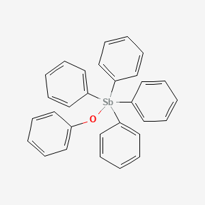 molecular formula C30H25OSb B14674654 Phenoxy(tetraphenyl)-lambda~5~-stibane CAS No. 37084-65-4