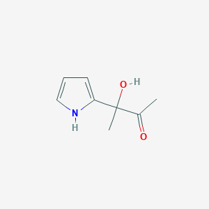 molecular formula C8H11NO2 B14674662 3-Hydroxy-3-(1H-pyrrol-2-yl)butan-2-one CAS No. 35893-38-0