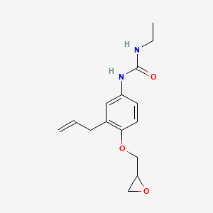 molecular formula C15H20N2O3 B14674680 N-Ethyl-N'-{4-[(oxiran-2-yl)methoxy]-3-(prop-2-en-1-yl)phenyl}urea CAS No. 40080-44-2