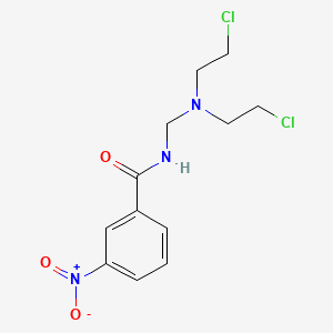 molecular formula C12H15Cl2N3O3 B14674701 N-((Bis(2-chloroethyl)amino)methyl)-3-nitrobenzamide CAS No. 40478-21-5